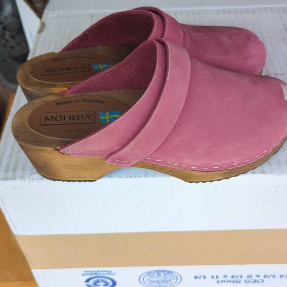 Moheda pink clogs made in Sweden size   6. 5  - 7. Sz 37 - Picture 1 of 7